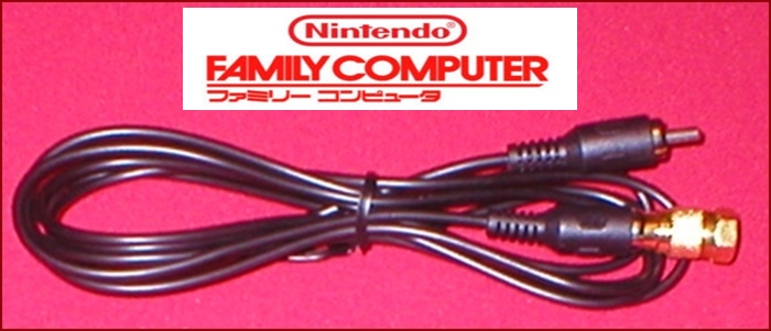 6Ft RCA Video Cable & GOLD RF Coax TV Adapter for Japanese Famicom